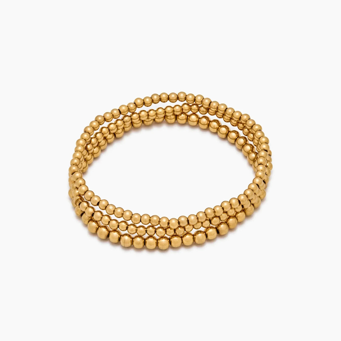 433 Conjunto de Pulseiras com Esferas Douradas