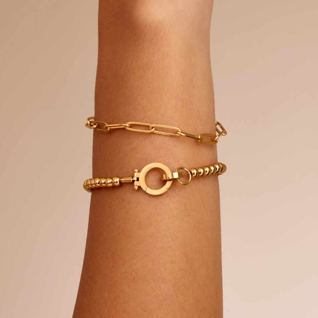 Pulseira de Contas Dourada Essential