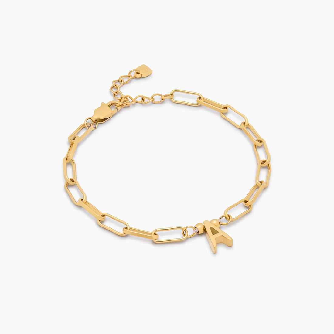Pulseira Berloque Inicial Paperclip