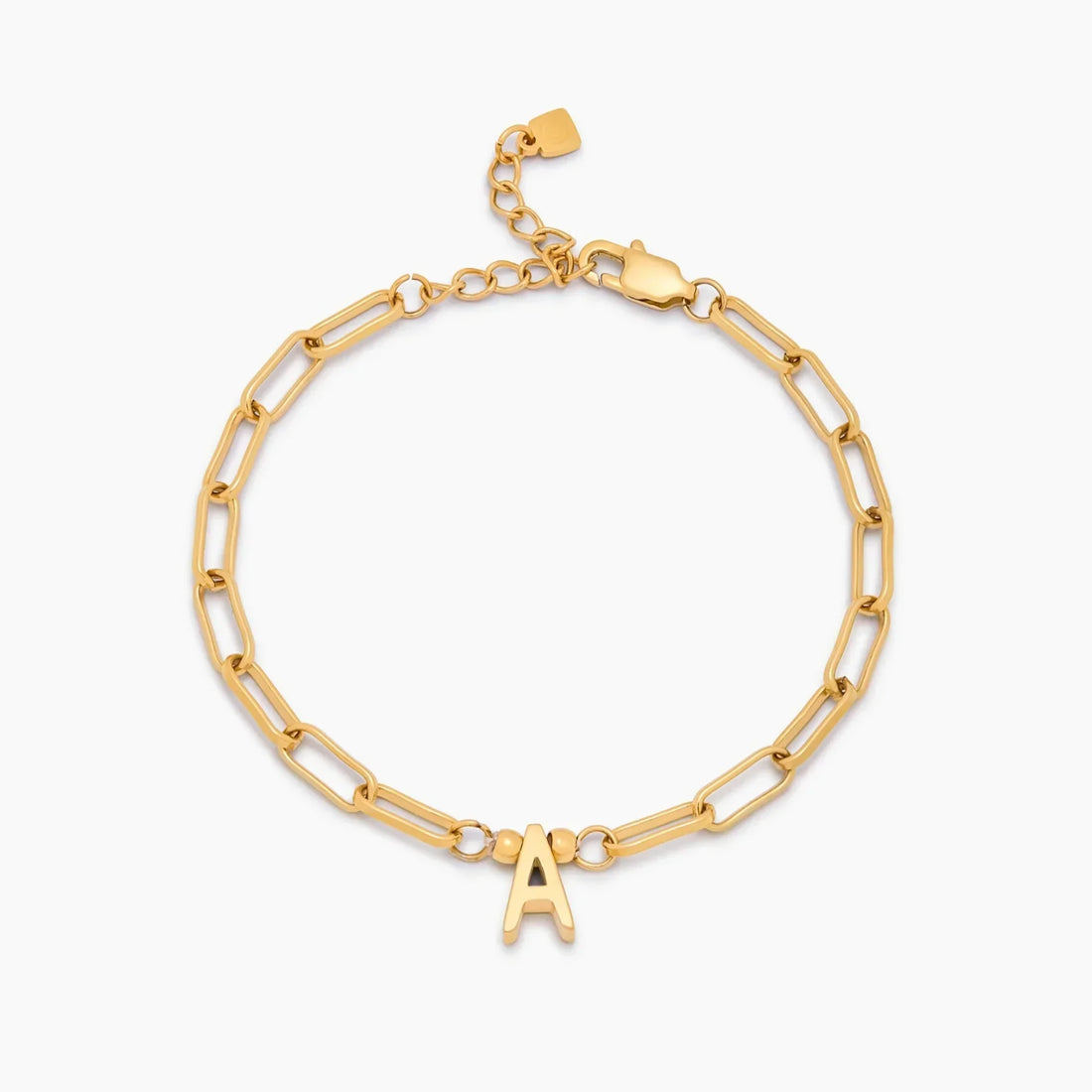 Pulseira Berloque Inicial Paperclip