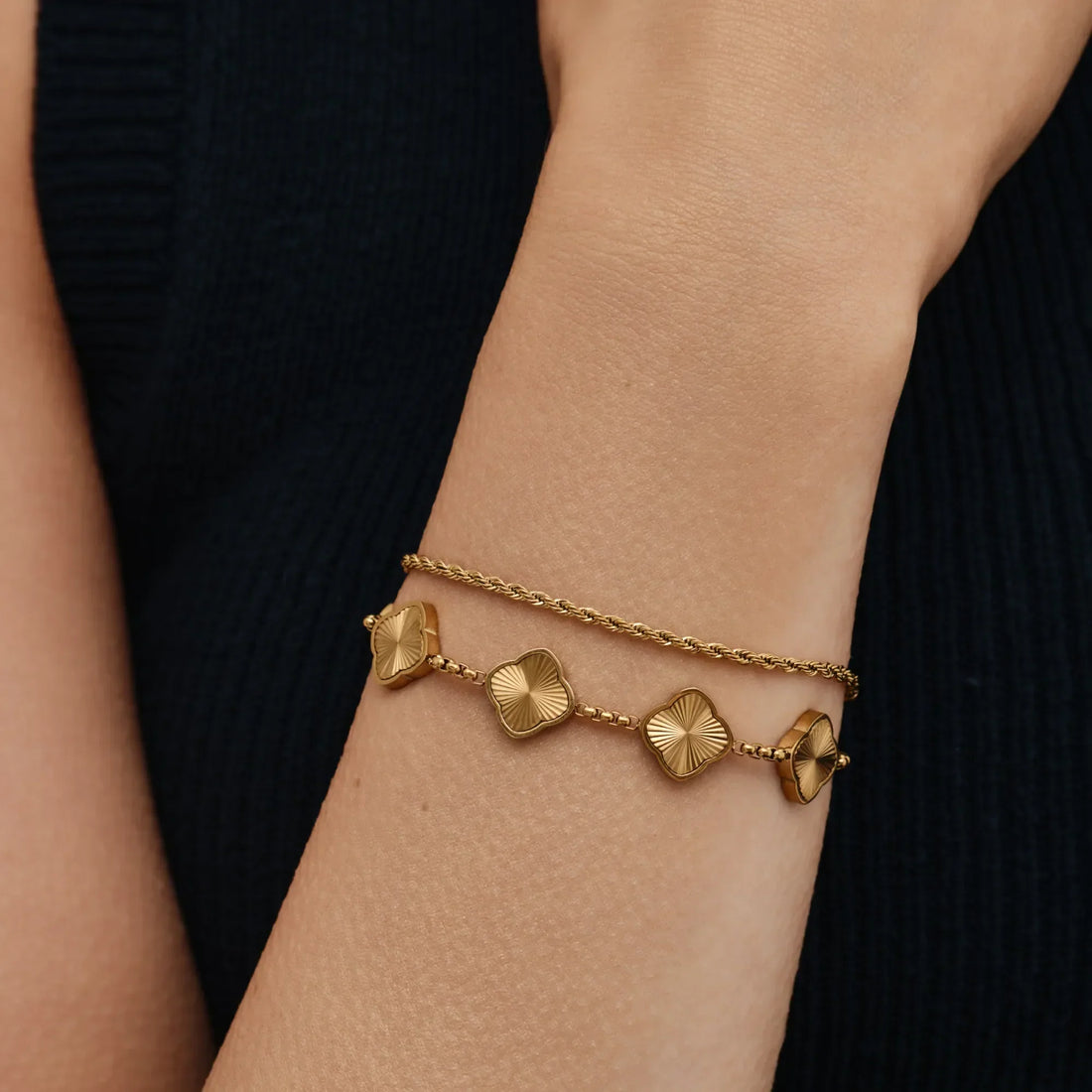 Pulseira Trevo Sunburst