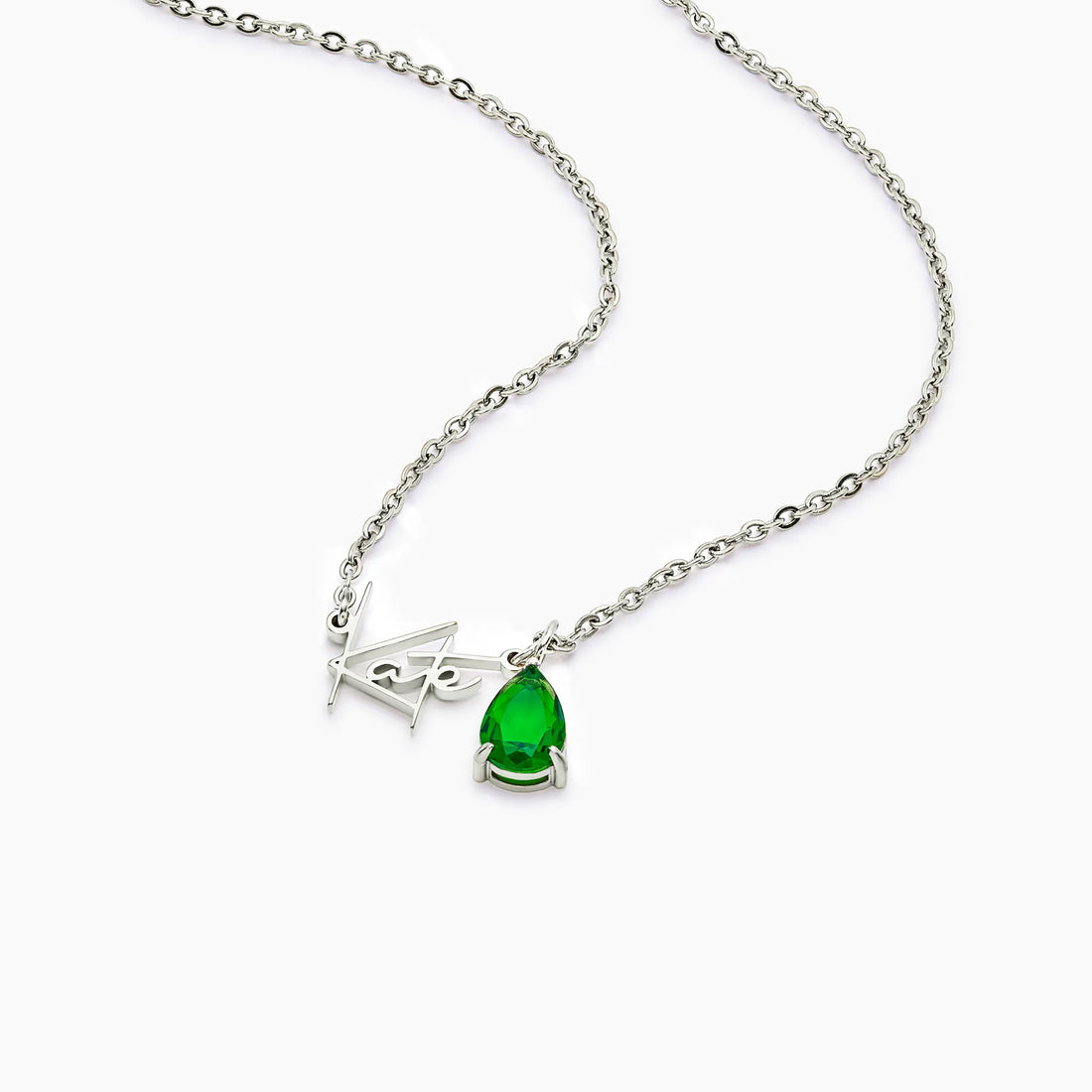 Colar de Nome com Pedra de Nascimento Signature