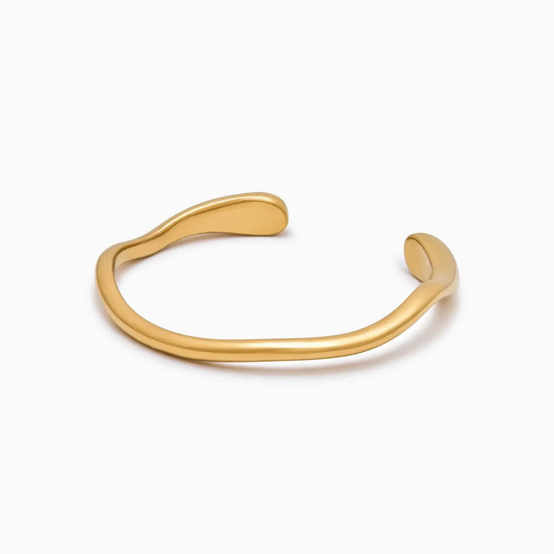 Pulseira Cuff Escultórica em Onda