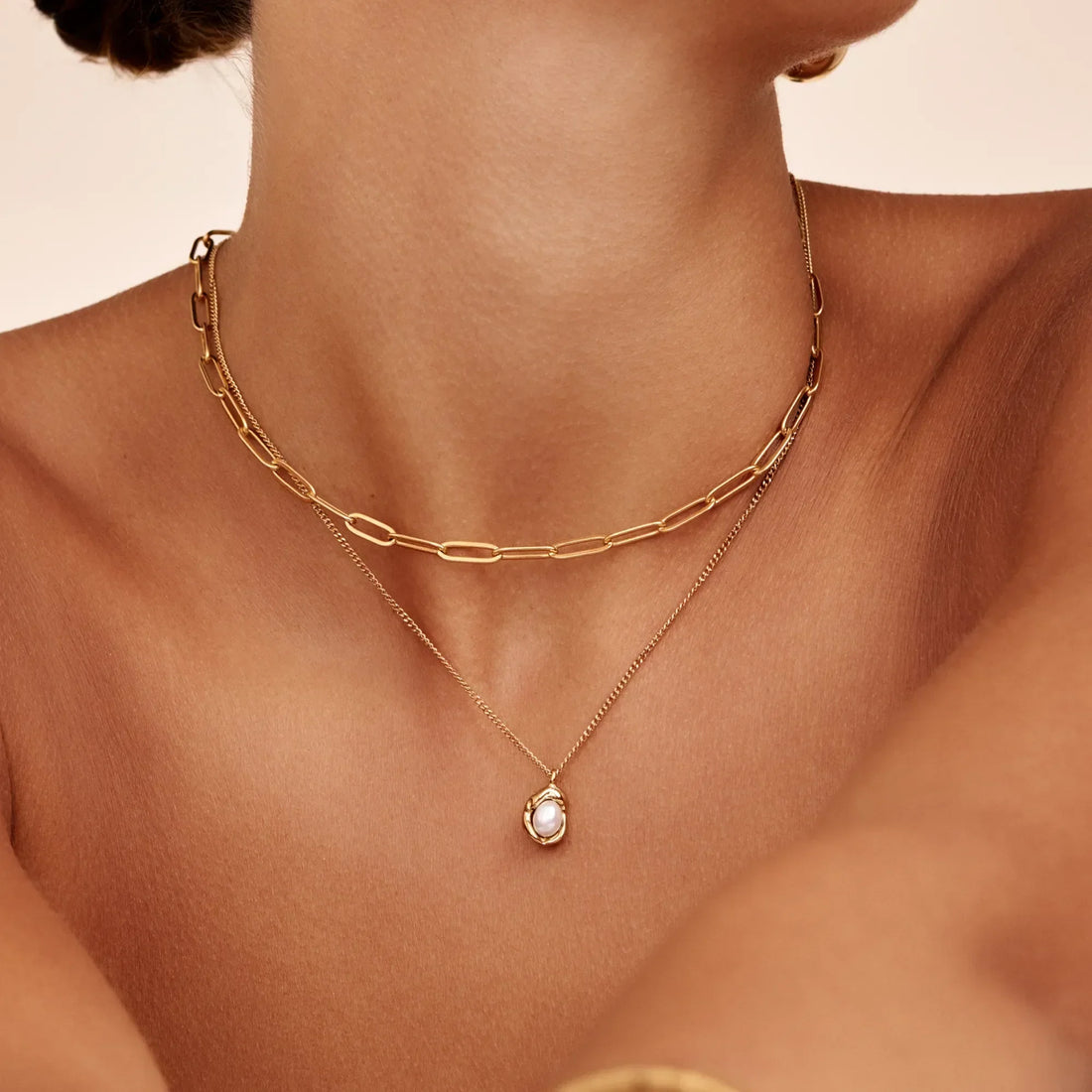 Colar de Pérola Luna Drop