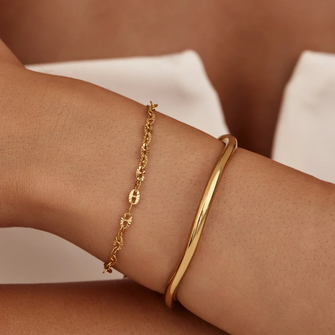 Pulseira de Corrente com Elos Sequin Bold