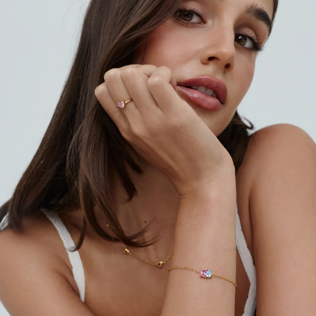 Pulseira Forever Duo com Pedras de Nascimento