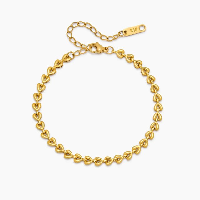Pulseira Corrente de Corações