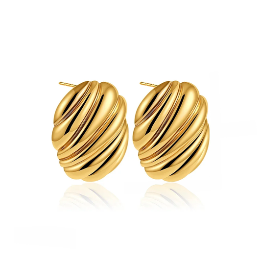 Vintage Stainless Steel Round Oval