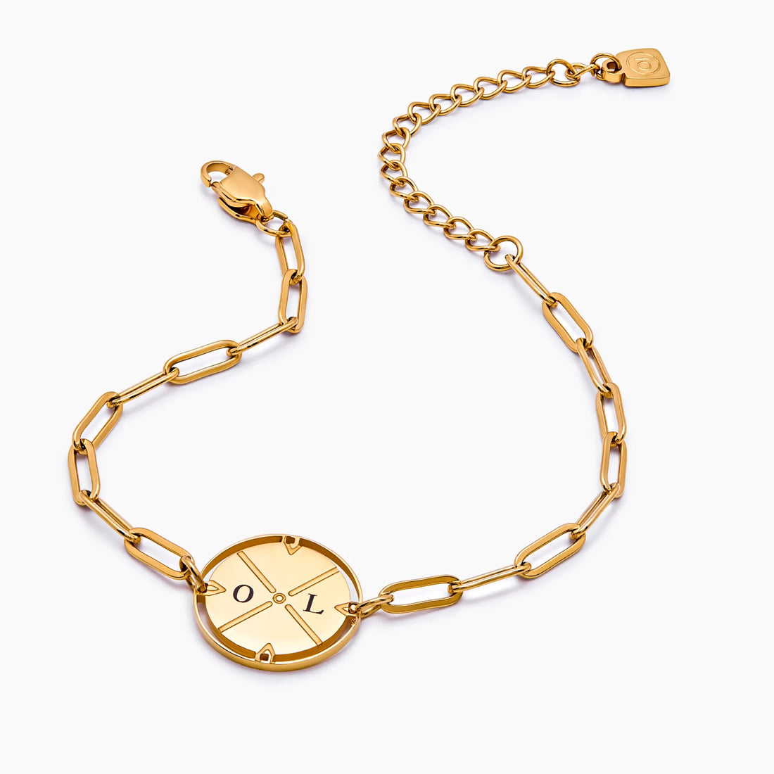 Pulseira de Bússola Gravada