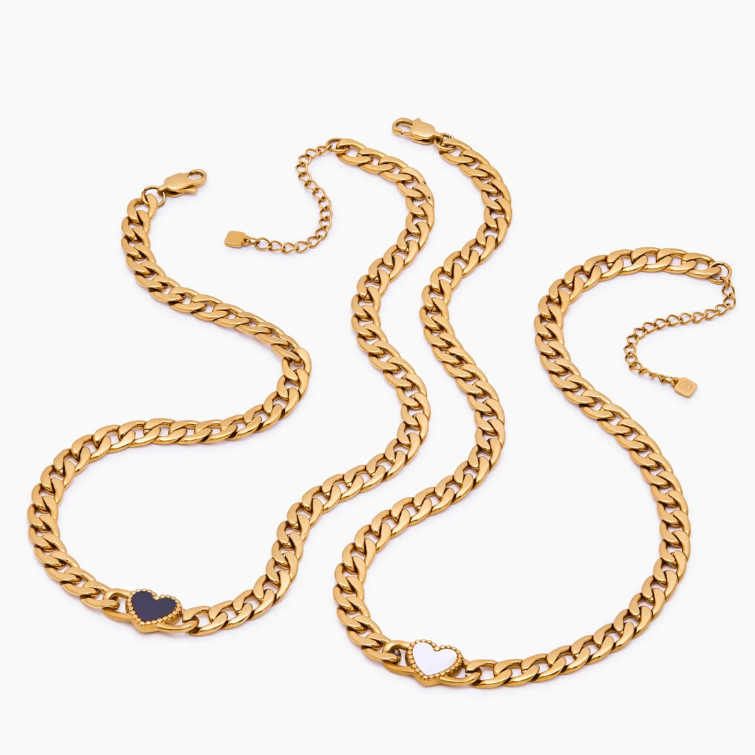 Colar de Corrente Cubana Ember Heart