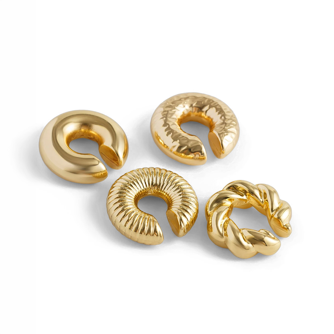 4 Pcs Fashion C Shape Ear Cuff Earrings