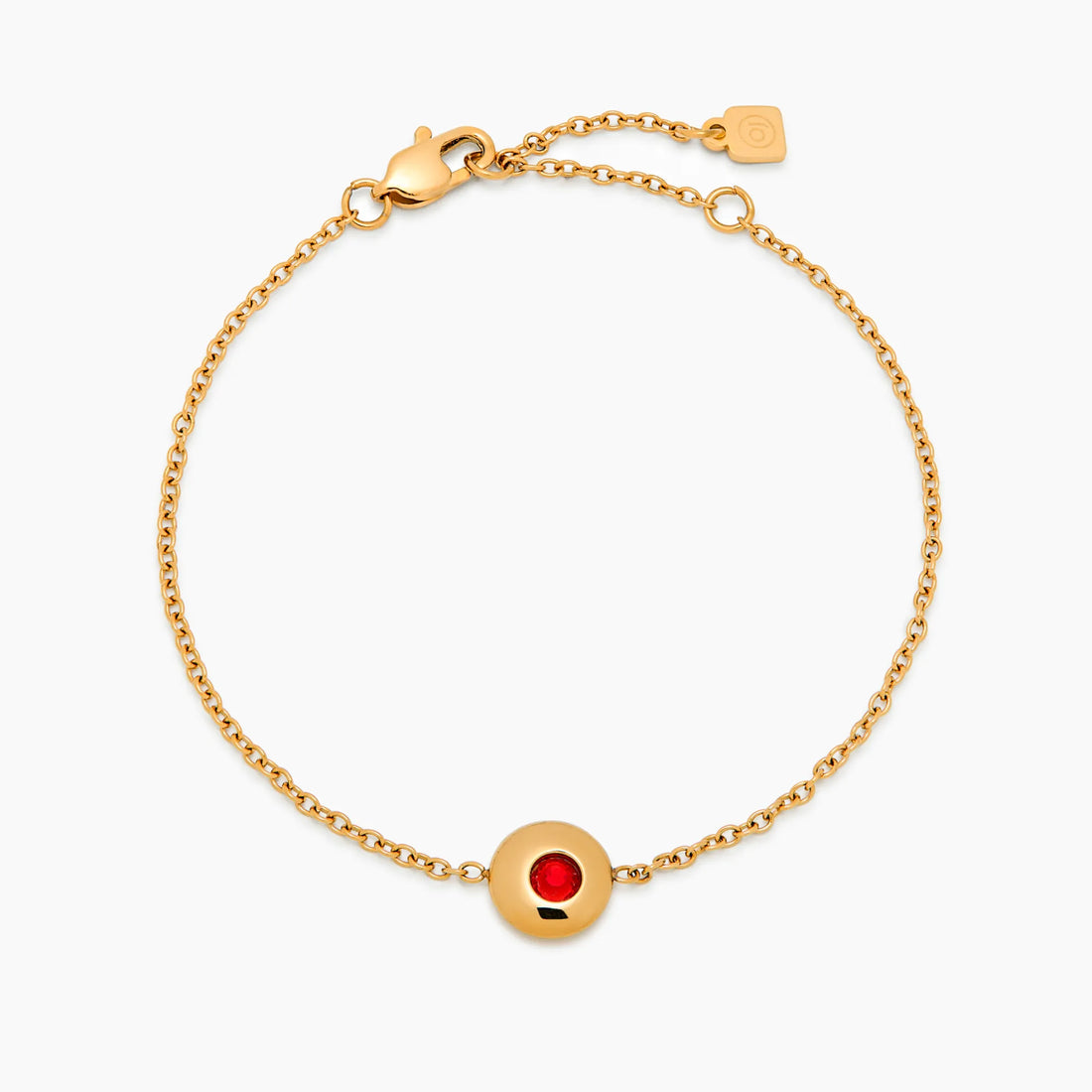 Pulseira Mini Berloque com Pedra de Nascimento