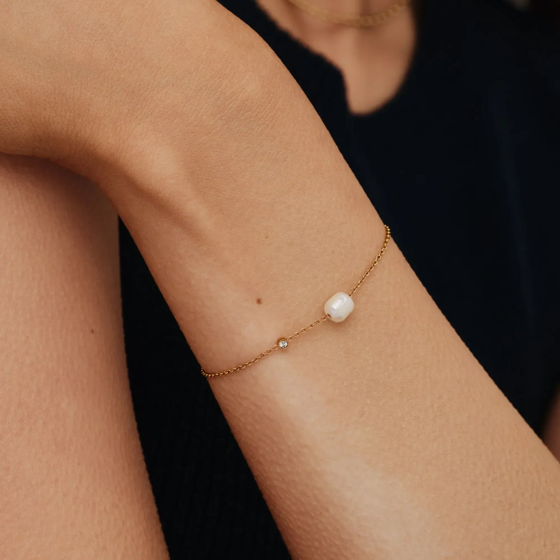 Pulseira Delicada de Pérola de Água Doce