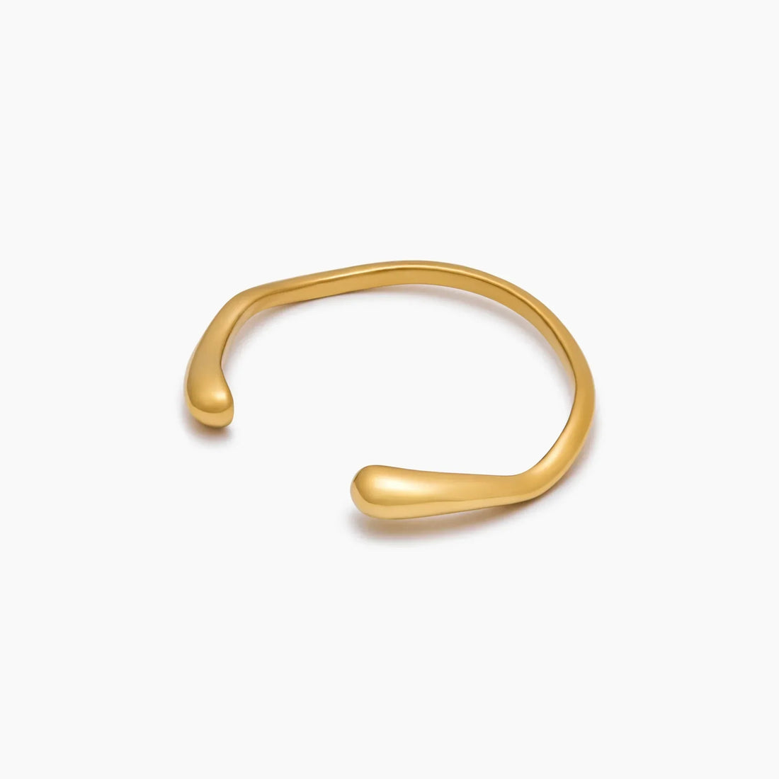 Pulseira Cuff Escultórica em Onda