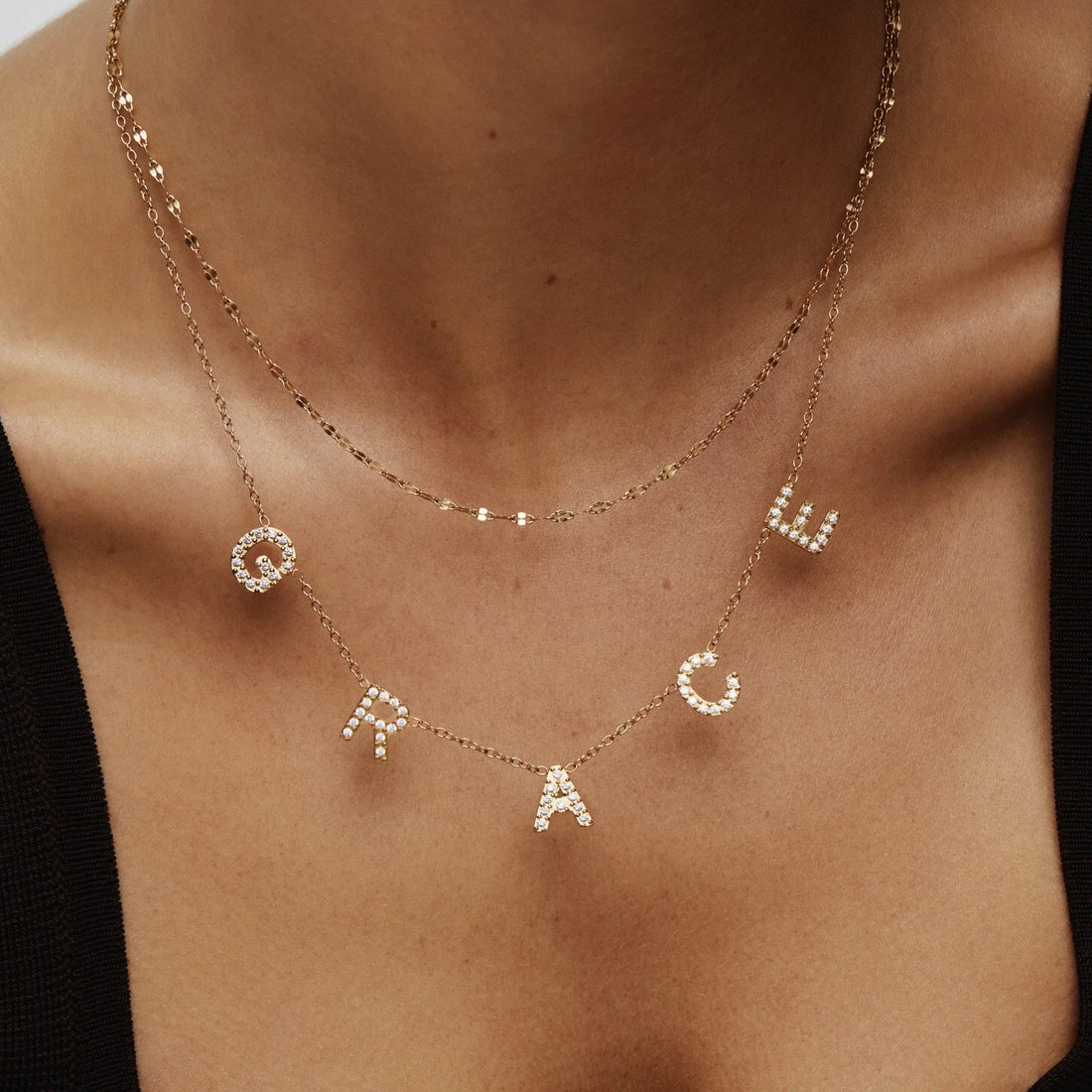 Colar de Nome Personalizado com Pavê