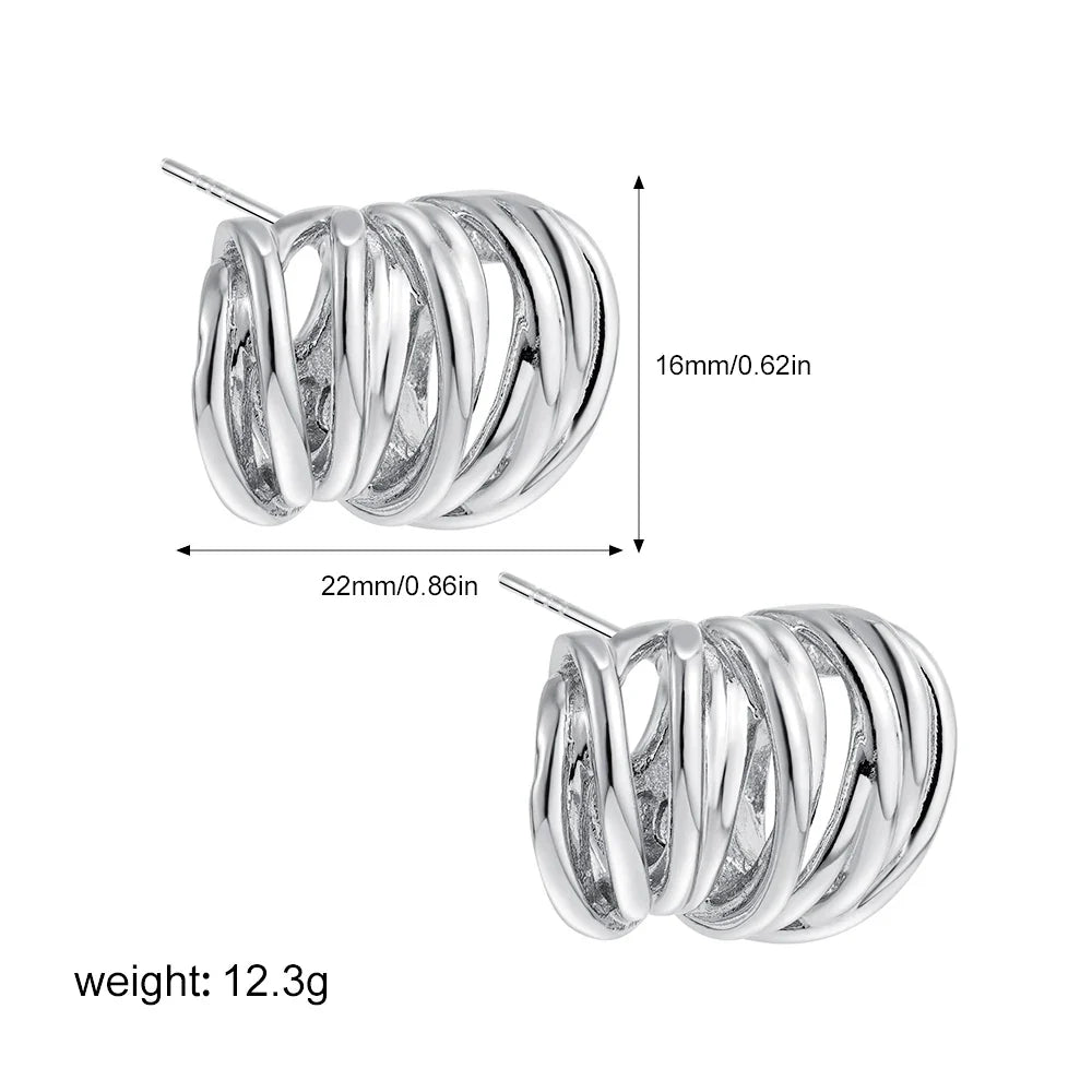 Stainless Steel Big Circle Hoop Earrings