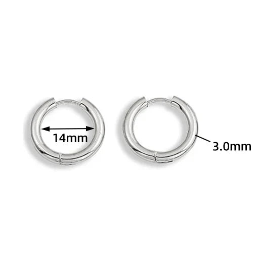 Stainless Steel Big Circle Hoop Earrings