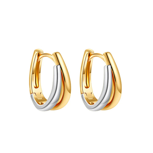 Simple Double Layer U Shape Mini Hoop Earrings