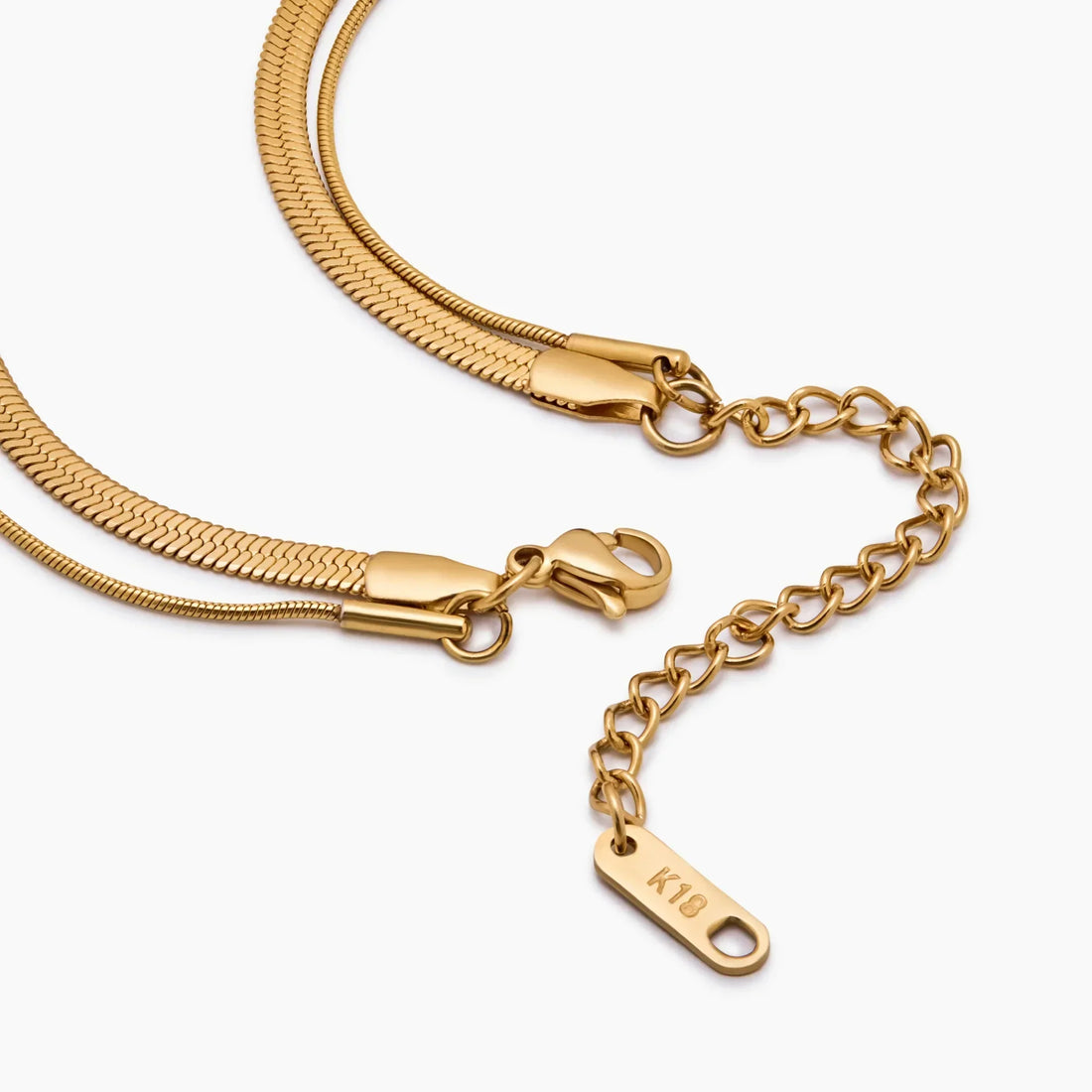 Colar Duplo em Corrente Snake Layering