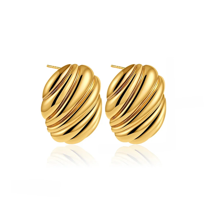 Vintage Stainless Steel Round Oval