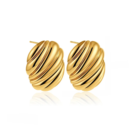 Vintage Stainless Steel Round Oval