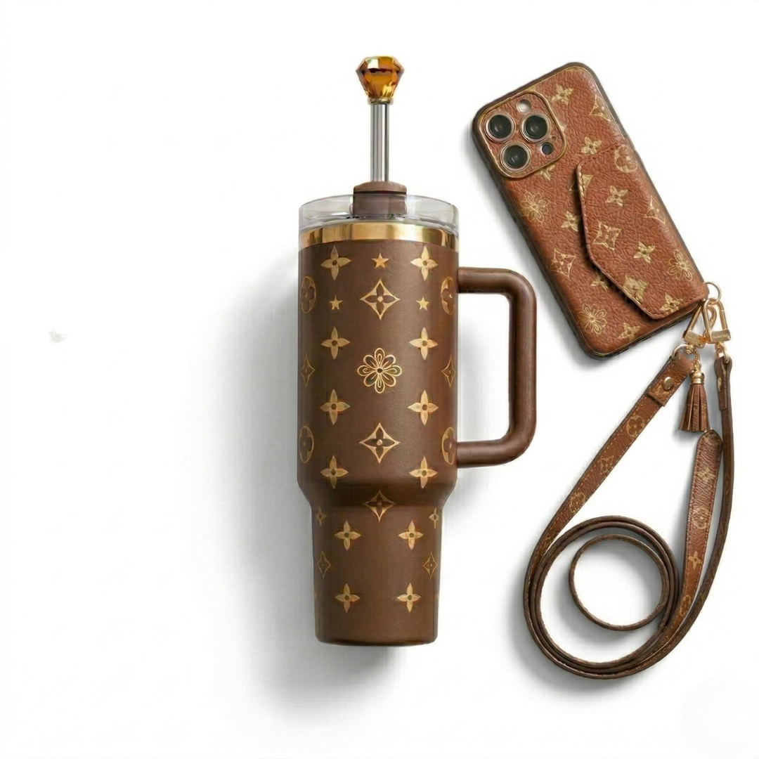 Cup and cell phone case kit