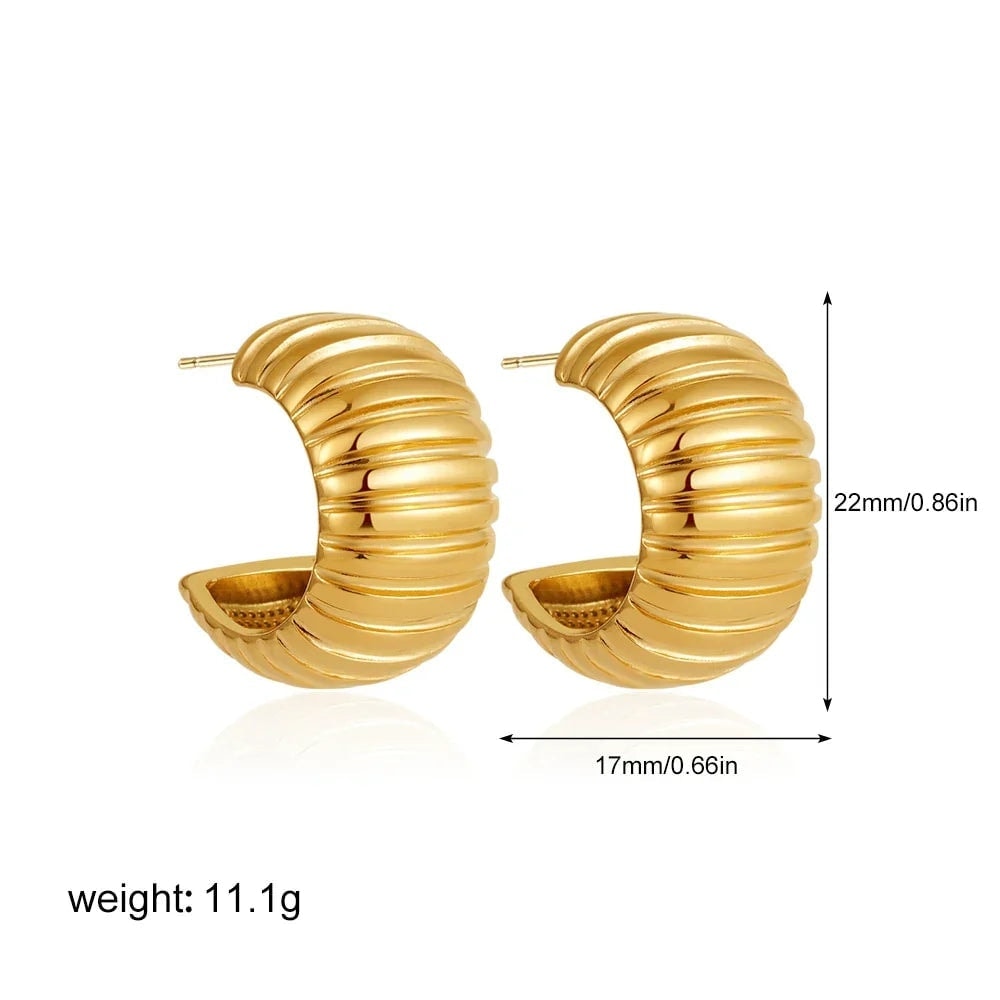 Argolas Croissant Caneladas Maxi