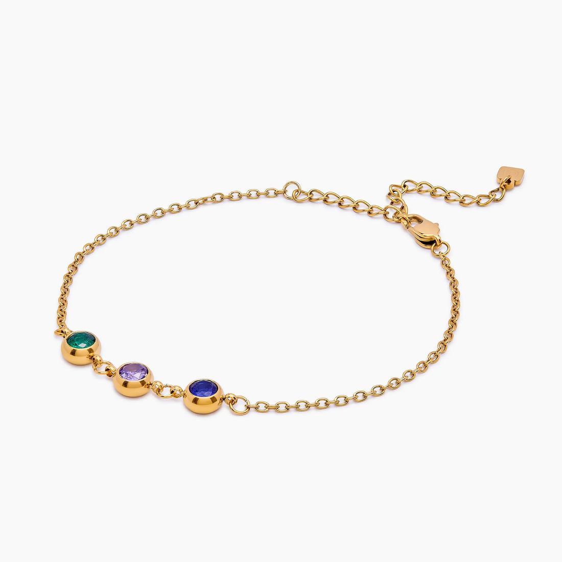 Pulseira Personalizada com Múltiplas Pedras de Nascimento