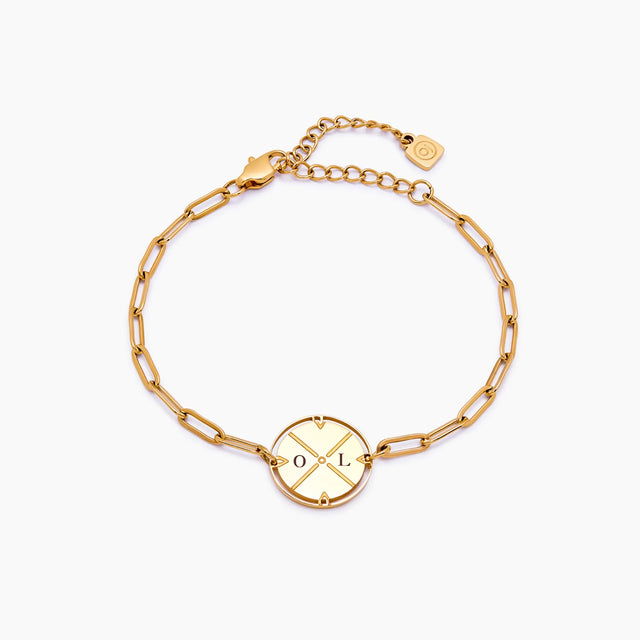 Pulseira de Bússola Gravada