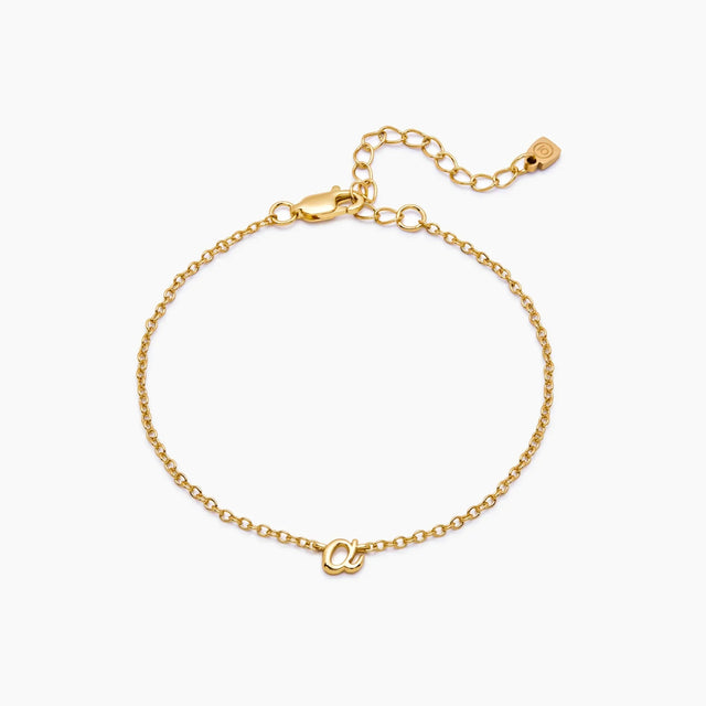 Pulseira Delicada com Inicial em Cursiva