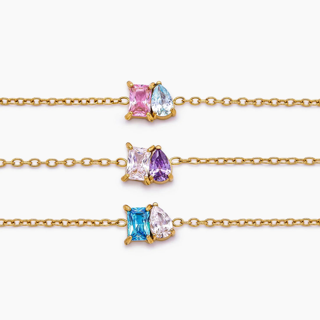 Pulseira Forever Duo com Pedras de Nascimento